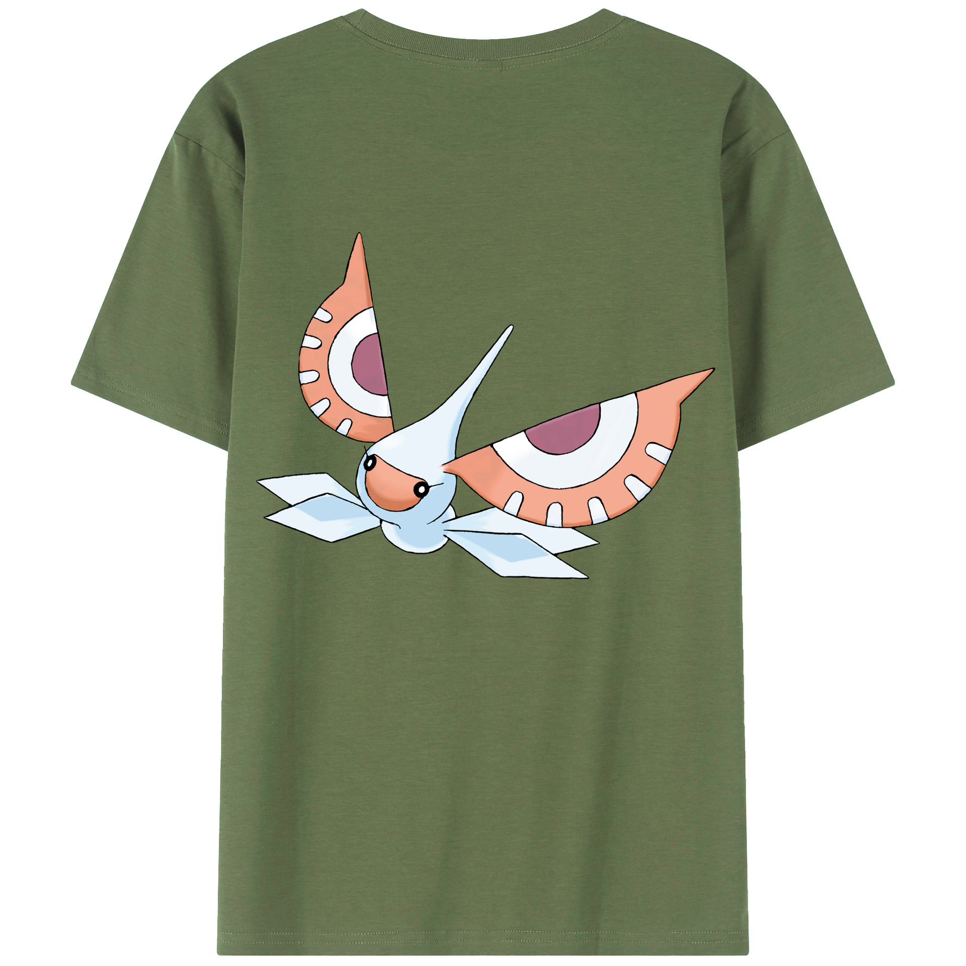 （画像用） ポケットモンスター Pokémon 綿100％ メンズ半袖Tシャツ（バックプリント） 通気性